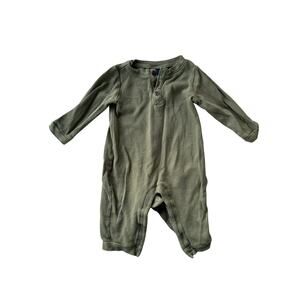 6-12M Green Waffle Knit Onesie